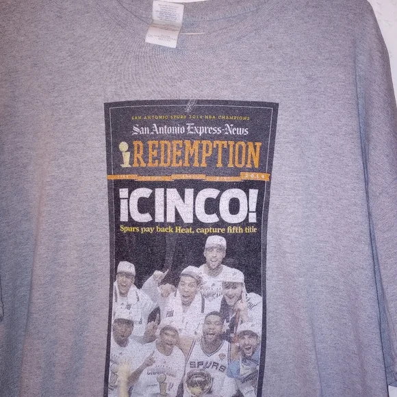 🐮 🐄 San Antonio Spurs Size 2X Men's T-shirt - Picture 2 of 6